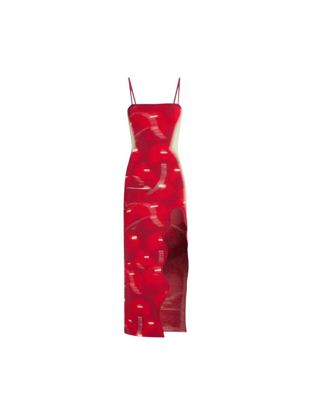 NWT PH5 Red Spaghetti-Strap Maxi Dress with Side Slit